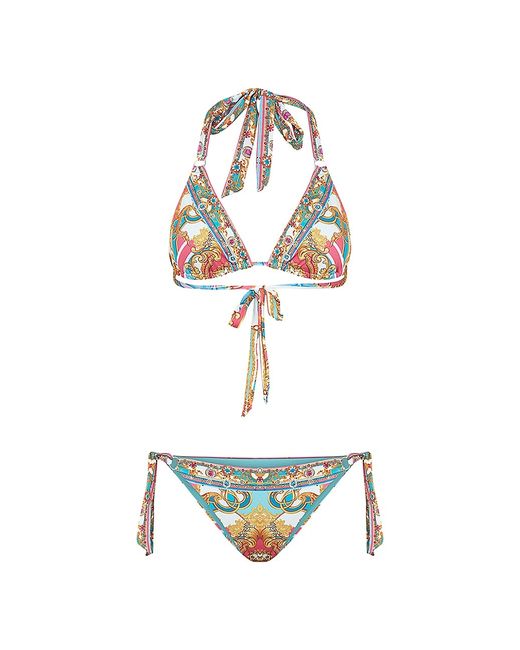 Camilla Abstract Print High Waist Bikini Bottom Stylemi