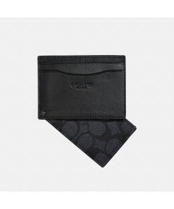 coach swivel card case