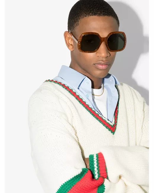 gucci men's oversized sunglasses