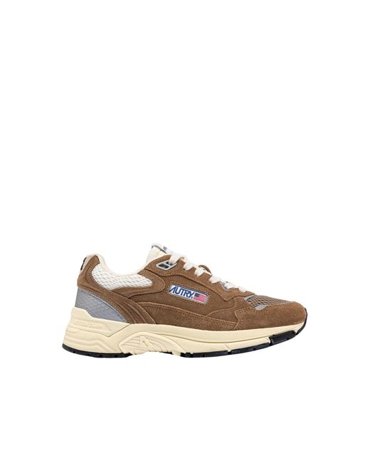 Autry Men's  Hyperway Lowsuede Mesh Cigar Silv