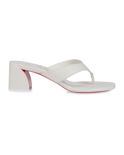 Christian Louboutin Women's White Janetonga 55mm Thongs