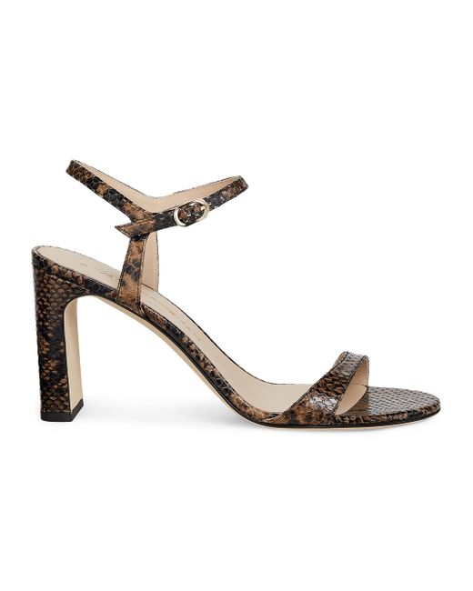 Stuart Weitzman Women's  Sandals Babette 85mm Snake-Embossed
