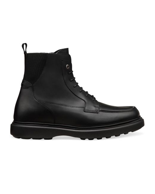Stuart Weitzman Men's Black Cooper Combat Boots