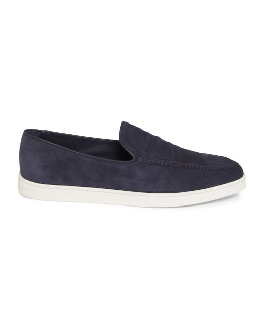 Church's Men's Dark Blue Peebles Top-Stitched Penny Loafers