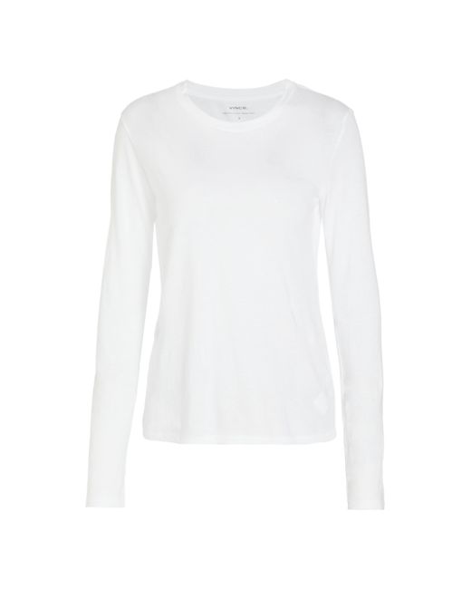 Vince Women's White Boxy Boatneck Top Large