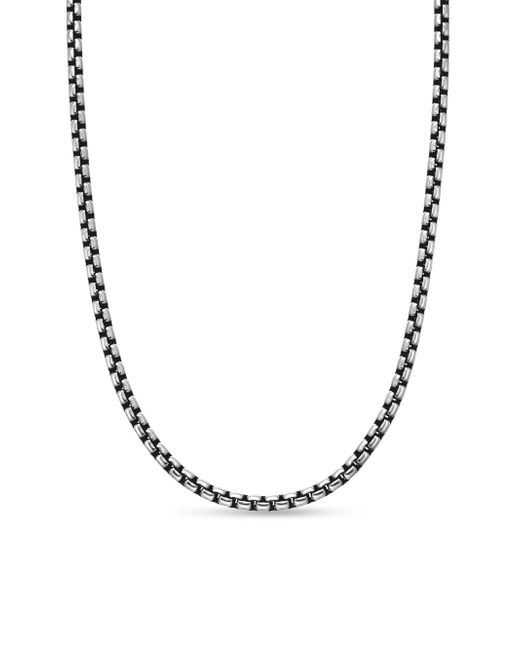 David Yurman Box Chain Necklace Sterling 3.6mm Da Men Di Colore Argento