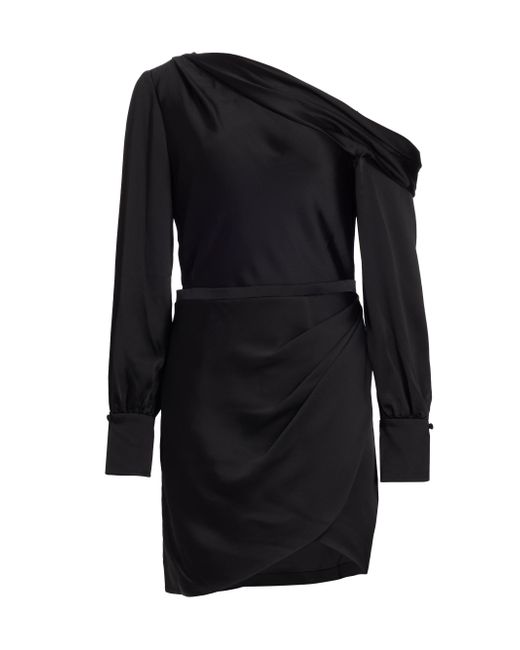 Simkhai Women's Black Cameron Asymmetrical Minidress