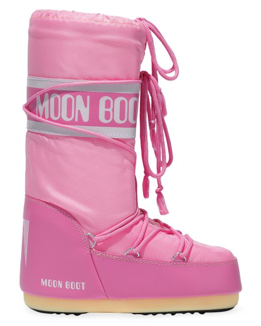 Moon Boot Women's Pink Icon Nylon Boots