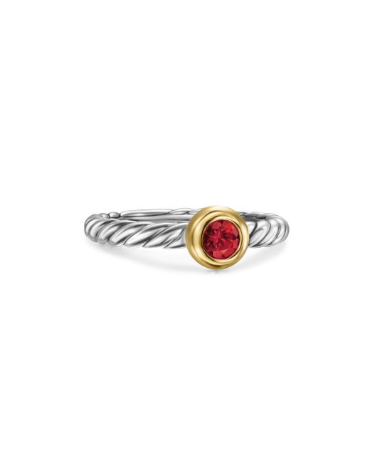 David Yurman Petite Cable Ring Sterling Da Women Di Colore Argento