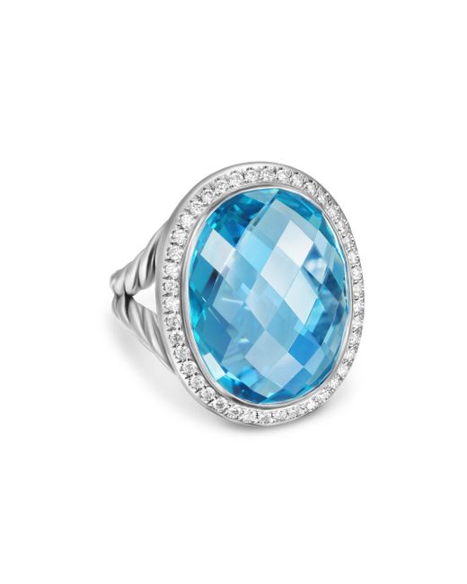 David Yurman Women's Blue Albion Oval Ring