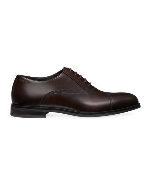 Stuart Weitzman Men's Brown Club Classic Leather Oxfords