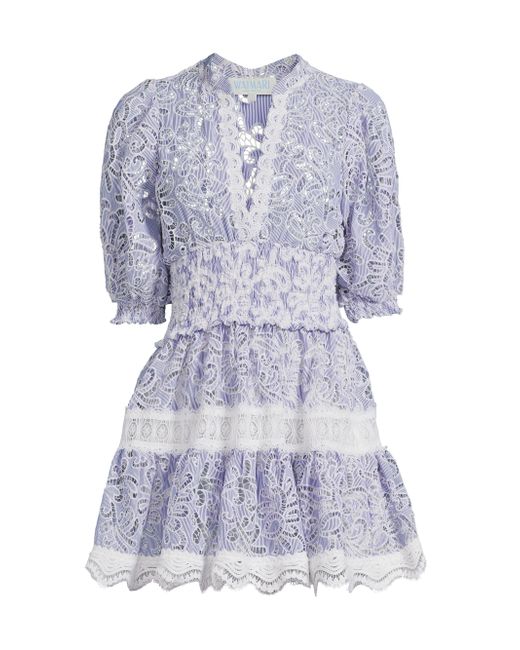Waimari Flor Del Viento Marion Lace Minidress Da Women Di Colore Blu