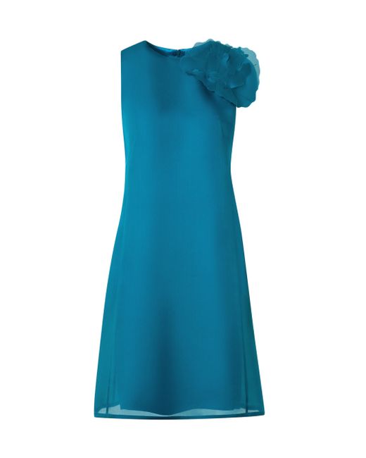 Akris Women's Blue Organza Anemone Minidress