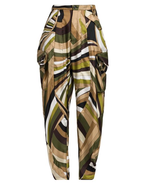 Pucci Cigarette Trousers Da Women Di Colore Khaki