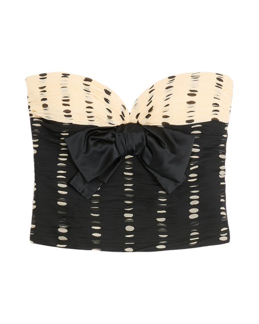 Valentino Garavani Chiffon Top With Plusdepois Print Da Women Di Colore Nero