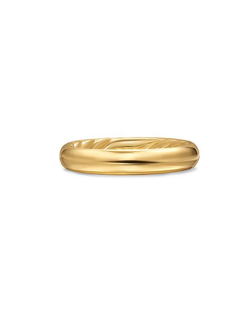 David Yurman Women's Golden Dy Mercer Band Ring 18k Yellow 3.7mm