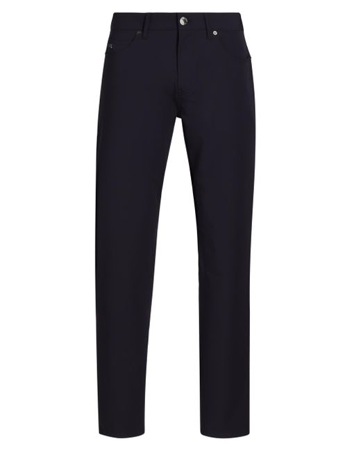 Emporio Armani Men's Blue Techno 5-Pocket Pants