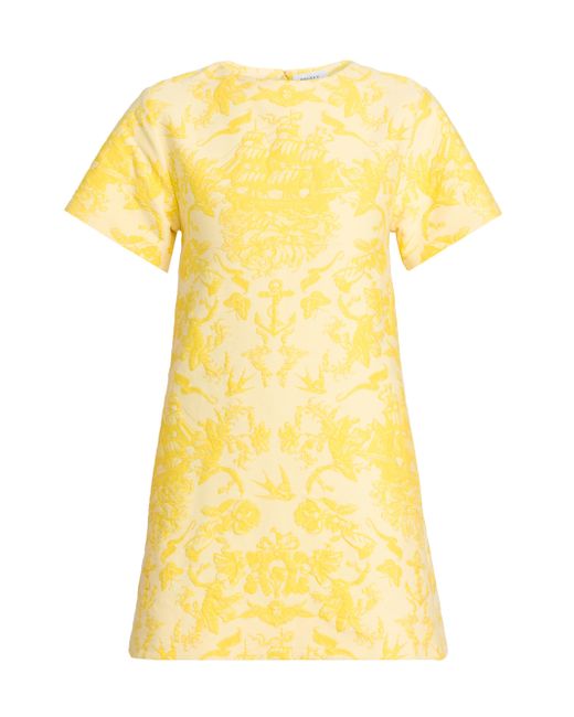 Mcqueen Day Floral Minidress Da Women Di Colore Giallo