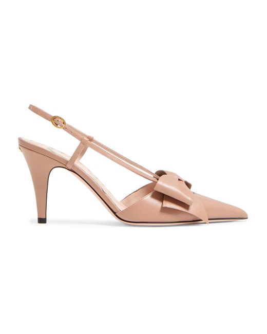 Valentino Garavani Bowow 85mm Slingback Pumps Da Women Di Colore Rosa