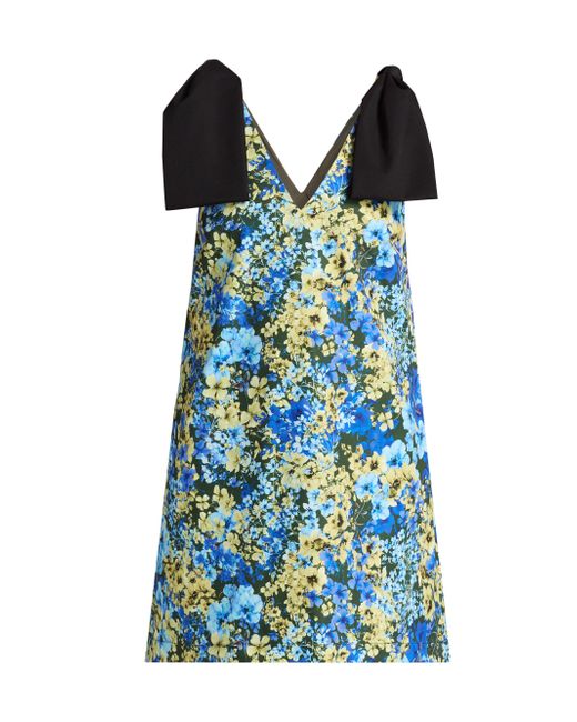 Kika Vargas Frances Floral Sleeveless Shift Minidress Da Women Di Colore Verde