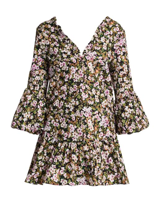 Kika Vargas Noemi Twill Sakura Minidress Da Women Di Colore Verde