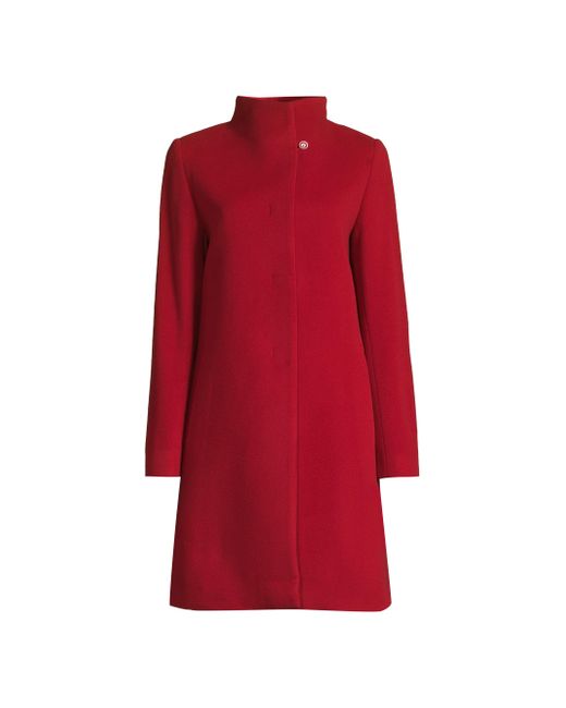 Cinzia Rocca Icons Envelope Collar Mid Length Coat Da Women Di Colore Rosso