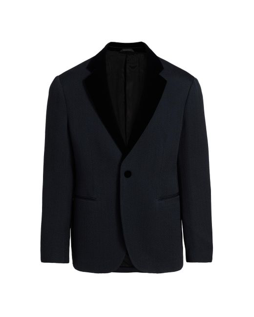 Giorgio Armani Men's  Houndstooth Velvet Blazer