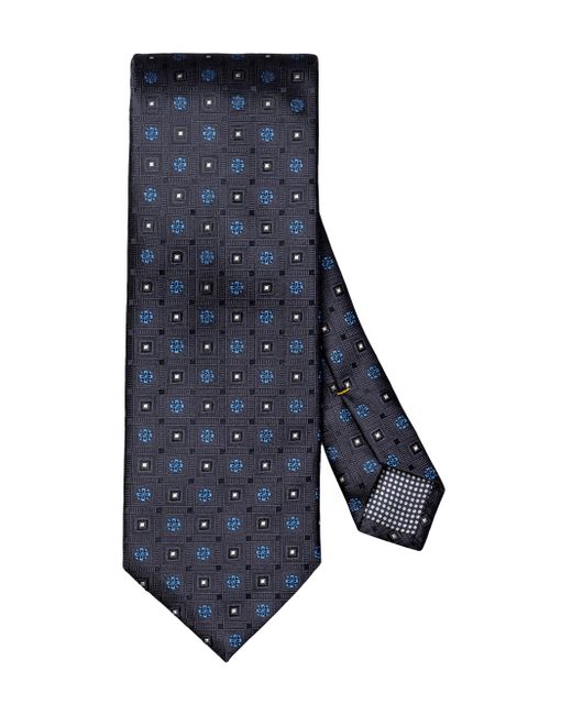 Eton Geometric Tie Da Men Di Colore Blu Scuro