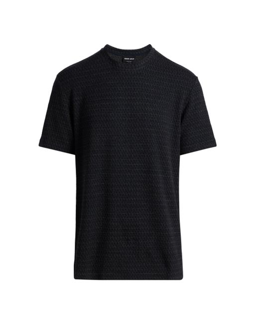 Giorgio Armani Men's  Geo Pattern Jersey T-Shirt