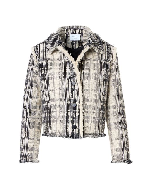Akris Punto Women's White Textured Raw Cotton Denim Jacket