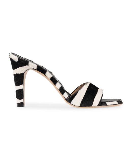 Ferragamo Tatiana 95mm Zebra-Print Calf Hair Sandals Da Women Di Colore Bianco