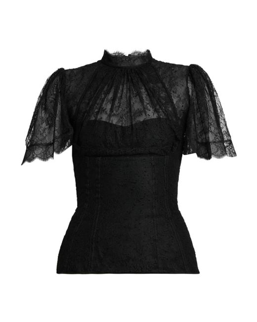 Mcqueen Women's Black Floral Top