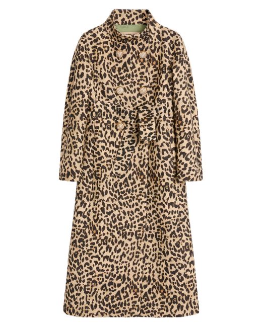 Valentino Garavani Women's  Cloth Coat Animalier Print