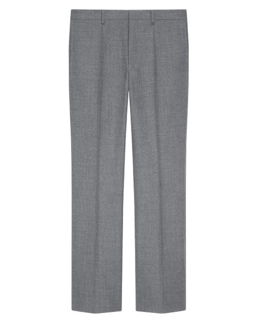 Givenchy Tailored Pants Flannel Da Men Di Colore Grigio