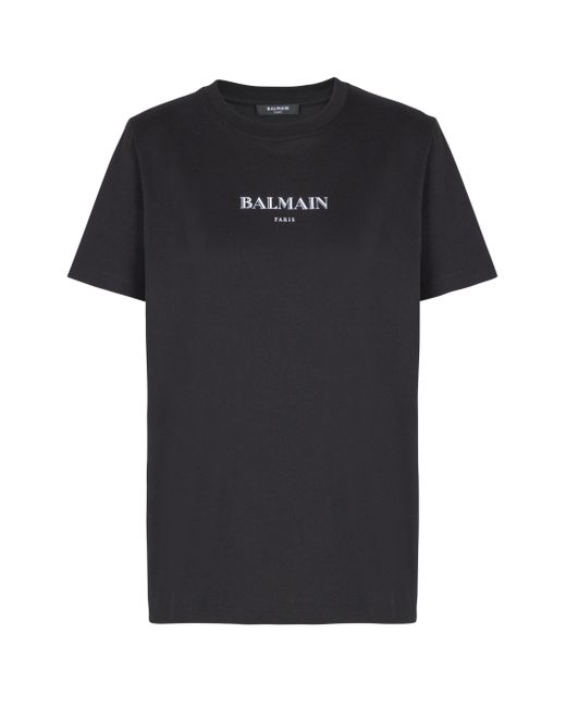 Balmain Women's White Logo Graphic T-Shirt