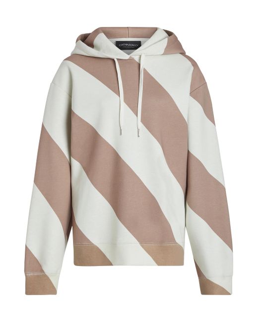 Cynthia Rowley  White Womens Drew Striped Hoodie Small