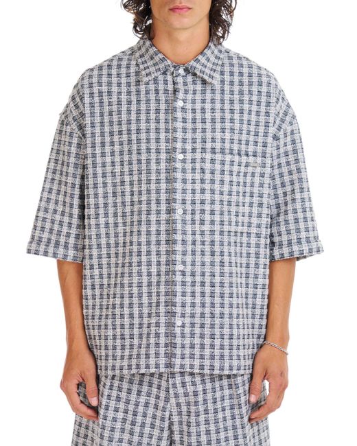 Nahmias Jacquard Cropped Shirt Da Men Di Colore Bianco