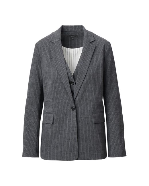 Rag & Bone Women's Gray Jennifer Striped Combo Blazer