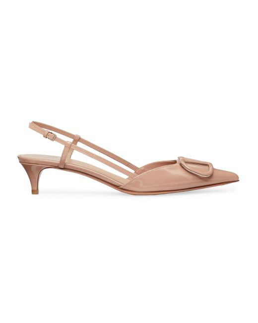 Valentino Garavani Vlogo Signature 40mm Slingback Pumps Da Women Di Colore Rosa