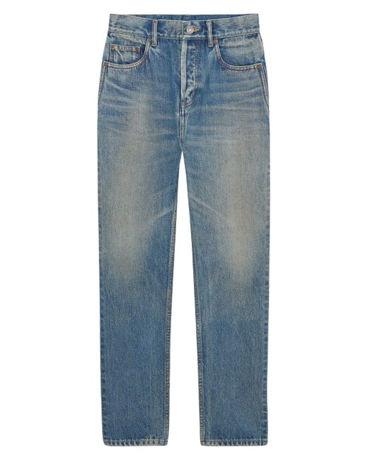 Saint Laurent Women's Blue 90s Cropped Denim Jeans