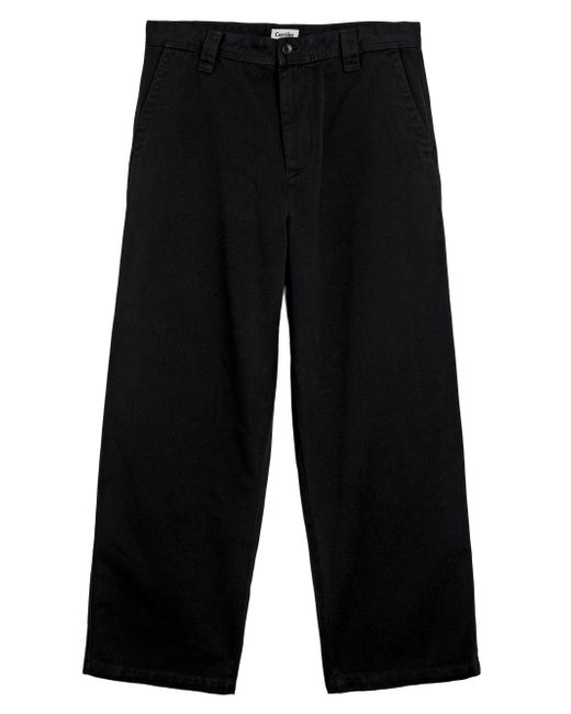 Corridor  Black Mens Wide Twill Pants