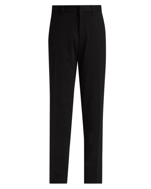Emporio Armani Horizontal Texture Trousers Da Men Di Colore Nero