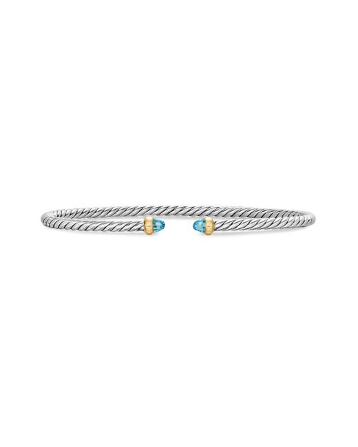 David Yurman Micro Cable Flex Bracelet Da Women Di Colore Blu