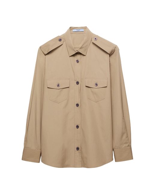 Prada Women's Beige Poplin Shirt