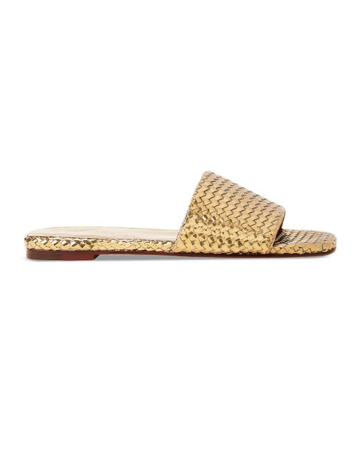 Naghedi Women's Brown St. Barths Metallic Slide Sandals