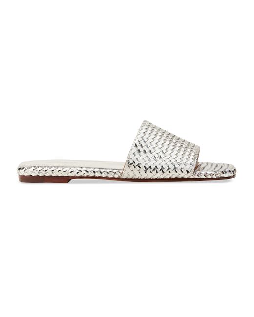 Naghedi Women's Brown St. Barths Metallic Slide Sandals