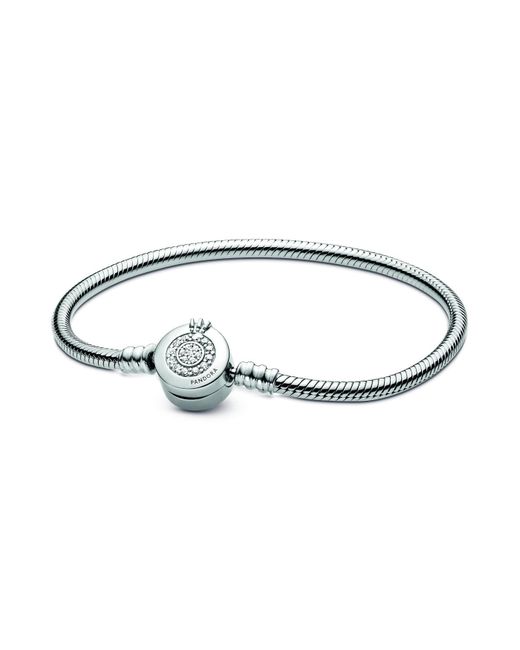 Pandora Snake Chain Sterling Bracelet 17 Cm Da Donna Di Colore Argento