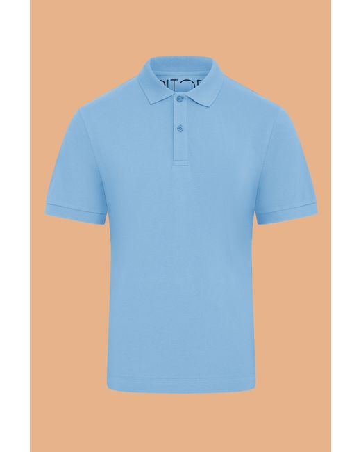 Pitod Organic Cotton Polo Shirt Da Women Di Colore Blu