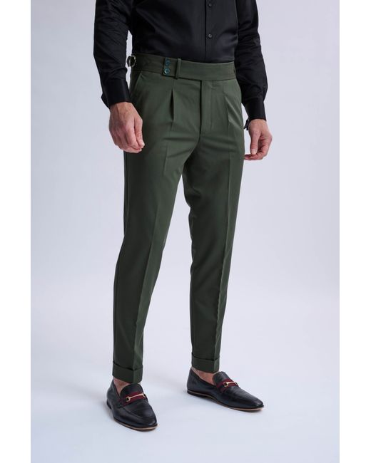 Santoro Milan Fusco Trouser Chinos Da Men Di Colore Khaki