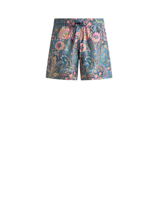 Etro Men's Multicolor Floral Paisley Swim Shorts Man